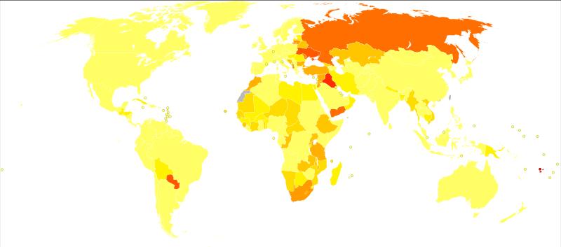 Epidemiologie des Iodmangels Karte