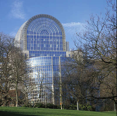 Das Gebäude des Europäischen Parlaments in Brüssel.