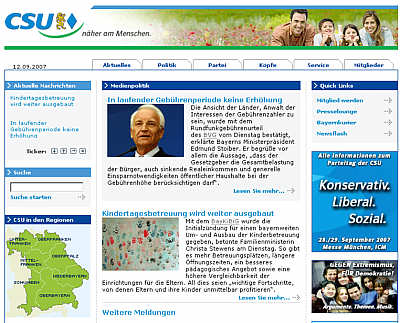 Website der CSU