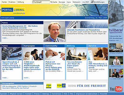 Website der FDP