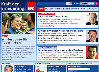 Website der SPD