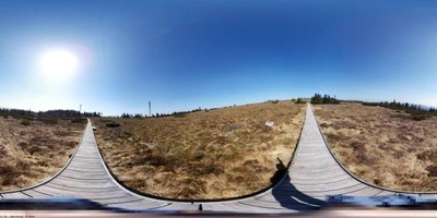 Bohlenweg über das Hochmoor auf der Hornisgrinde