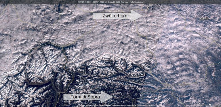 Sentinel 3 am 21.01.2022