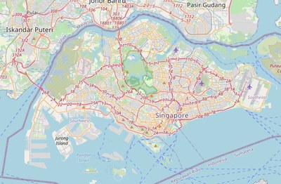 Kartenausschnitt Singapur Openstreetmap