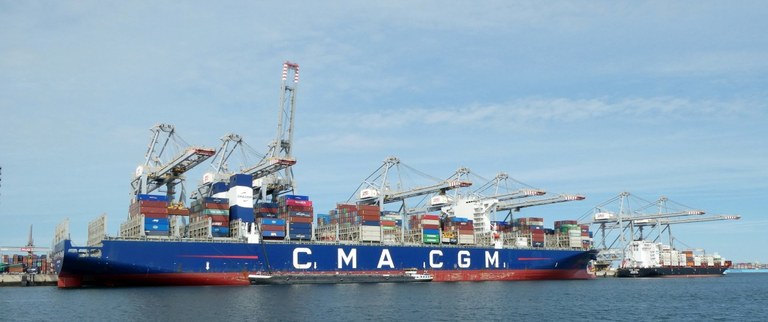 Maasvlakte Entladen Containerschiff Maasvlakte Entladen Containerschiff