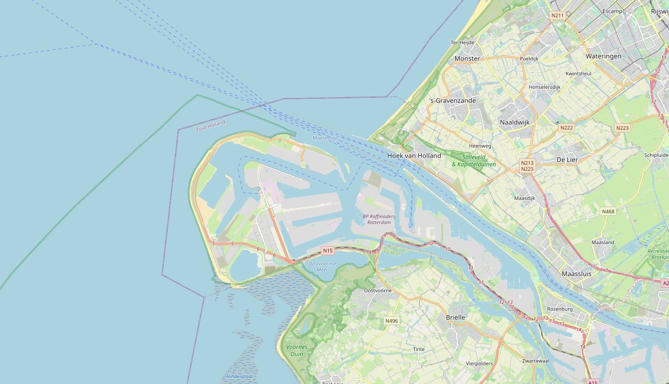 Kartenaussschnitt Maasvlakte Openstreetmap
