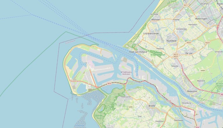 Kartenausschnitt Maasvlakte Openstreetmap
