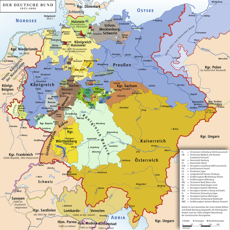Deutscher Bund - Karte