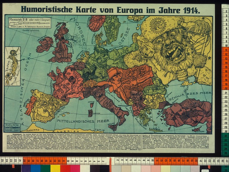 Historische Karte von 1914