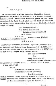 Bitte der Großmutter um Rückgabe der Enkel Egon und Robert