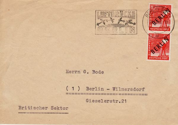 Stempel: Luftbrücke Berlin im Beleg