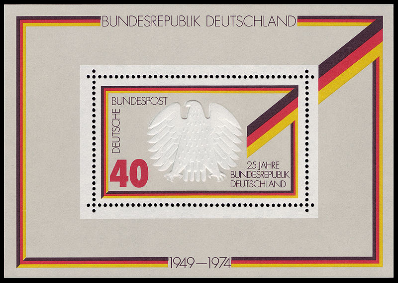 Briefmarke anlässlich des 25-jährigen Bestehens der Bundesrepublik