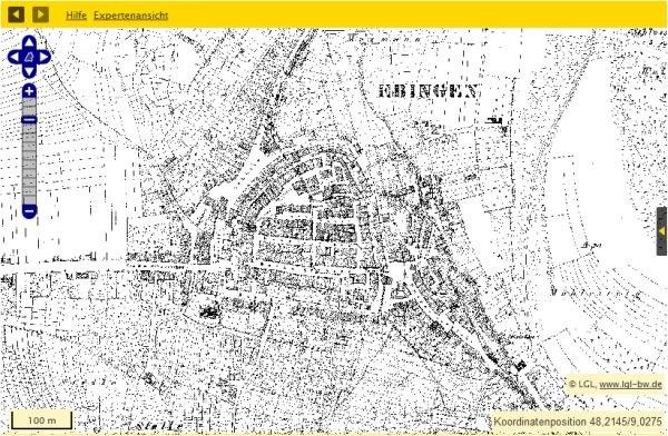 Ebingen Flurkarte von 1818/40 Innenstadt Ebingen Flurkarte von 1818/40 Innenstadt