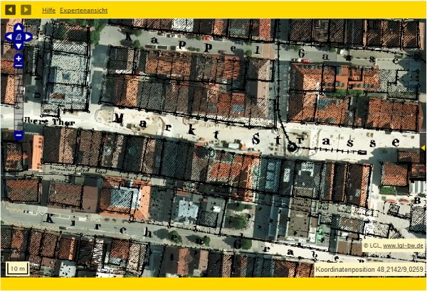 Ebinger Innenstadt mit Orthophoto