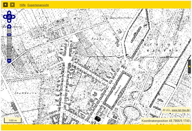 Bsp.: Stuttgart Hauptbahnhof: Flurkarten von 1818/1840