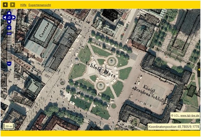 Stuttgart Schlossplatz mit Ortho