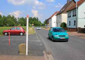 Am Ortsausgang von Wildeck/Obersuhl (Hessen) endete bis 1990 die Straße in Richtung Gerstungen (Thüringen)