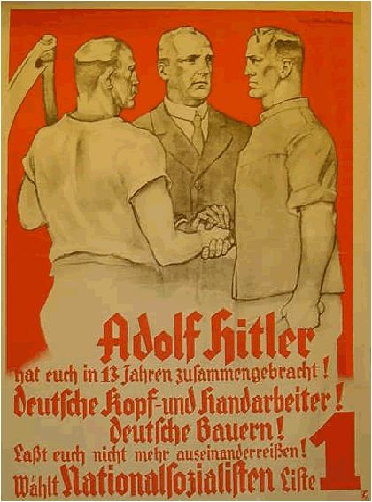 Volksgemeinschaft, NS-Propagandaplakat von 1938