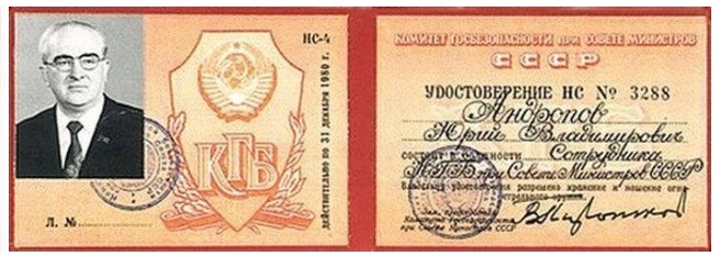 Personalausweis von Juri Andropow (1980)