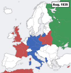 Zweiter Weltkrieg in Europa als Animation