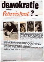 Flugblatt: Demokratie oder Polizeistaat