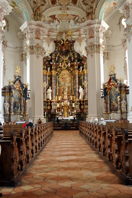 Innenansicht Wallfahrtskirche Steinhausen