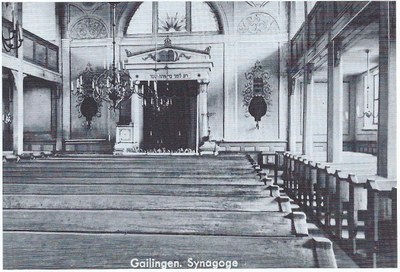 Fotografie des Innenraums der Synagoge.