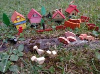 Holzspielzeug aus den 1960er-Jahren