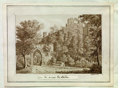 Vue des ruines de Baden