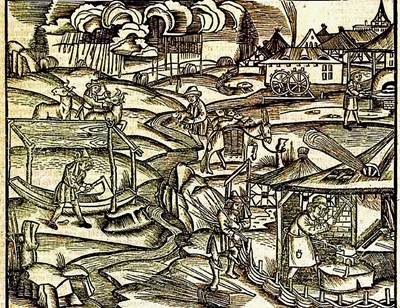 Darstellung eines mittelalterlichen Dorfes 