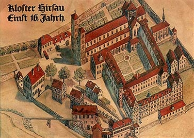 Situation des Klosters vor seiner Zerstörung