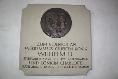 Gedenktafel zu Ehren des Königspaares 