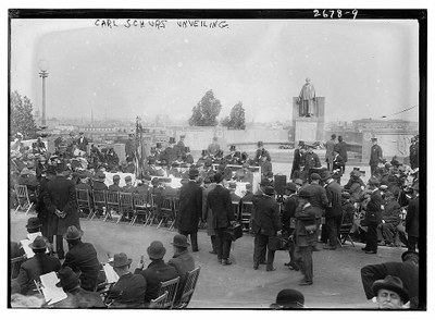 Enthüllung des Carl Schurz Denkmals im Morningside Park, New York, Fotografie  1910