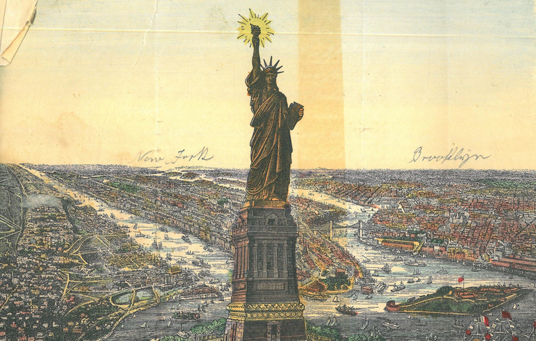 b1 Die Freiheitsstatue in New York auf dem Briefpapier eines Auswanderers.jpg