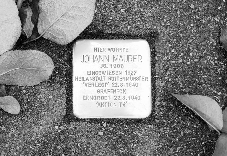 Bild 1: Stolperstein Kunstwerk G. Demnig, Foto N. Bambusch