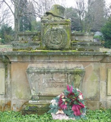 Das Grab von Fritz Blum auf dem Friedhof in Baden-Baden