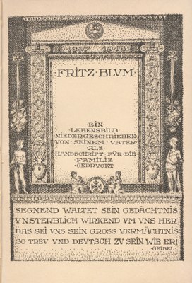Das Titelbild des Buches über Fritz Blum