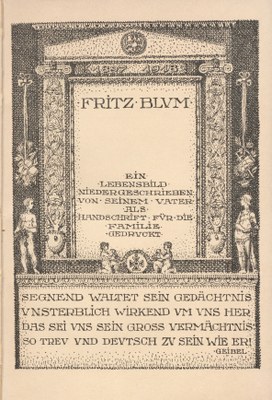 Das Titelbild des Buches über Fritz Blum