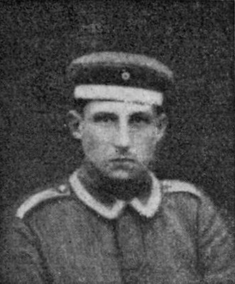 Fritz Blum an der Front im März 1918 in Frankreich
