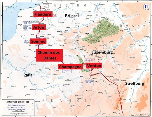 Karte Westfront