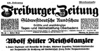 'Freiburger Zeitung', 30.01.1933 (Abendausgabe)