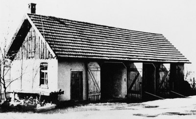 Landwirtschafts- bzw. Remisengebäude in Grafeneck (Aufnahme nach 1945)