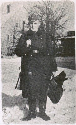 Karl Bühler im Januar 1942 nach zwei Wochen Fronturlaub in Spaichingen.