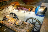 Das Bild zeigt die Grabkammer des Keltenfürsten von Hochdorf