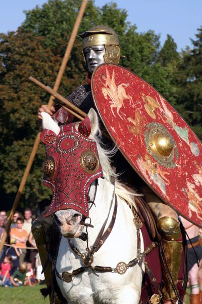 Römertage in Aalen 2006: Römischer Reiter der ala II flavia