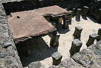 freigelegte Hypocaustanlage