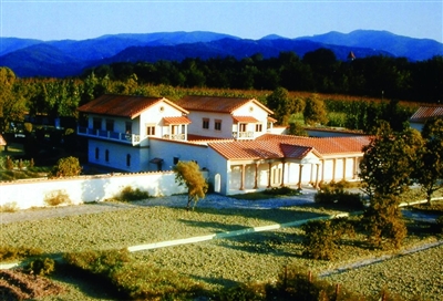 Die Villa in der Landschaft (Modell) 