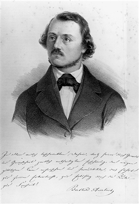 ithographisches Portrait Berthold Auerbachs