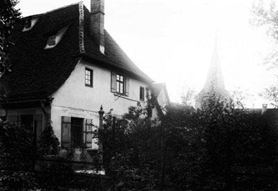 Mörikes Wohnhaus in Cleversulzbach, Gemeinde Neuenstadt am Kocher 1910