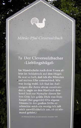 Stele auf dem Mörikepfad